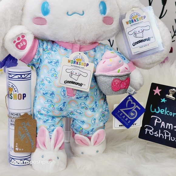 Build A Bear Sanrio CINNAMOROLL Hello Kitty Sleeper 25th Anniversa Cupcake Plush - Picture 4 of 16